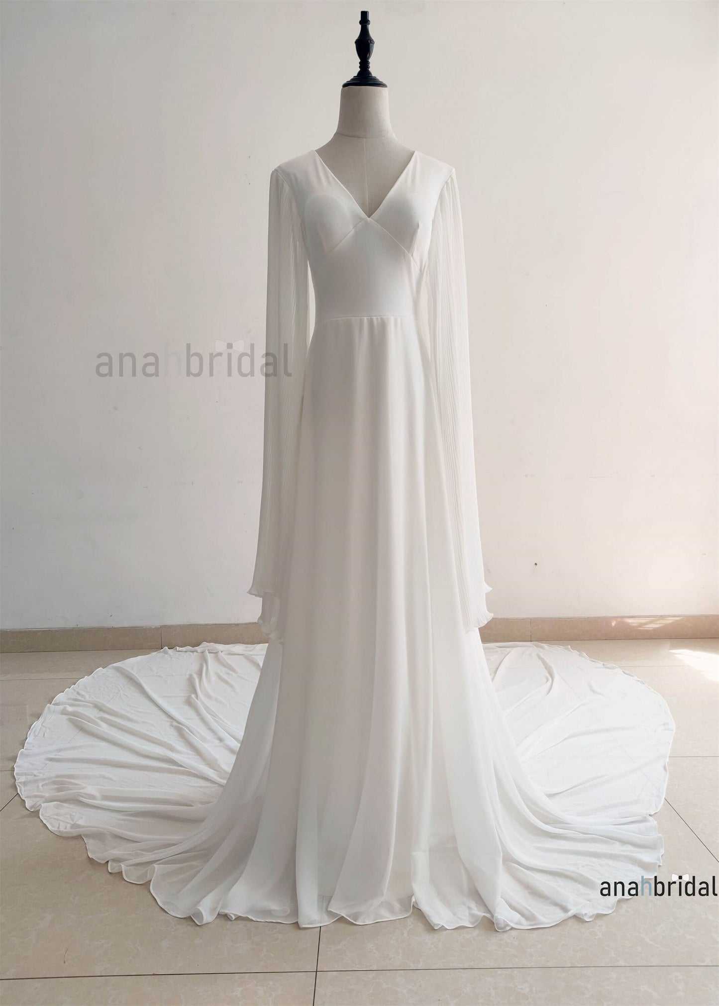 Simple Chiffon Wedding Dress