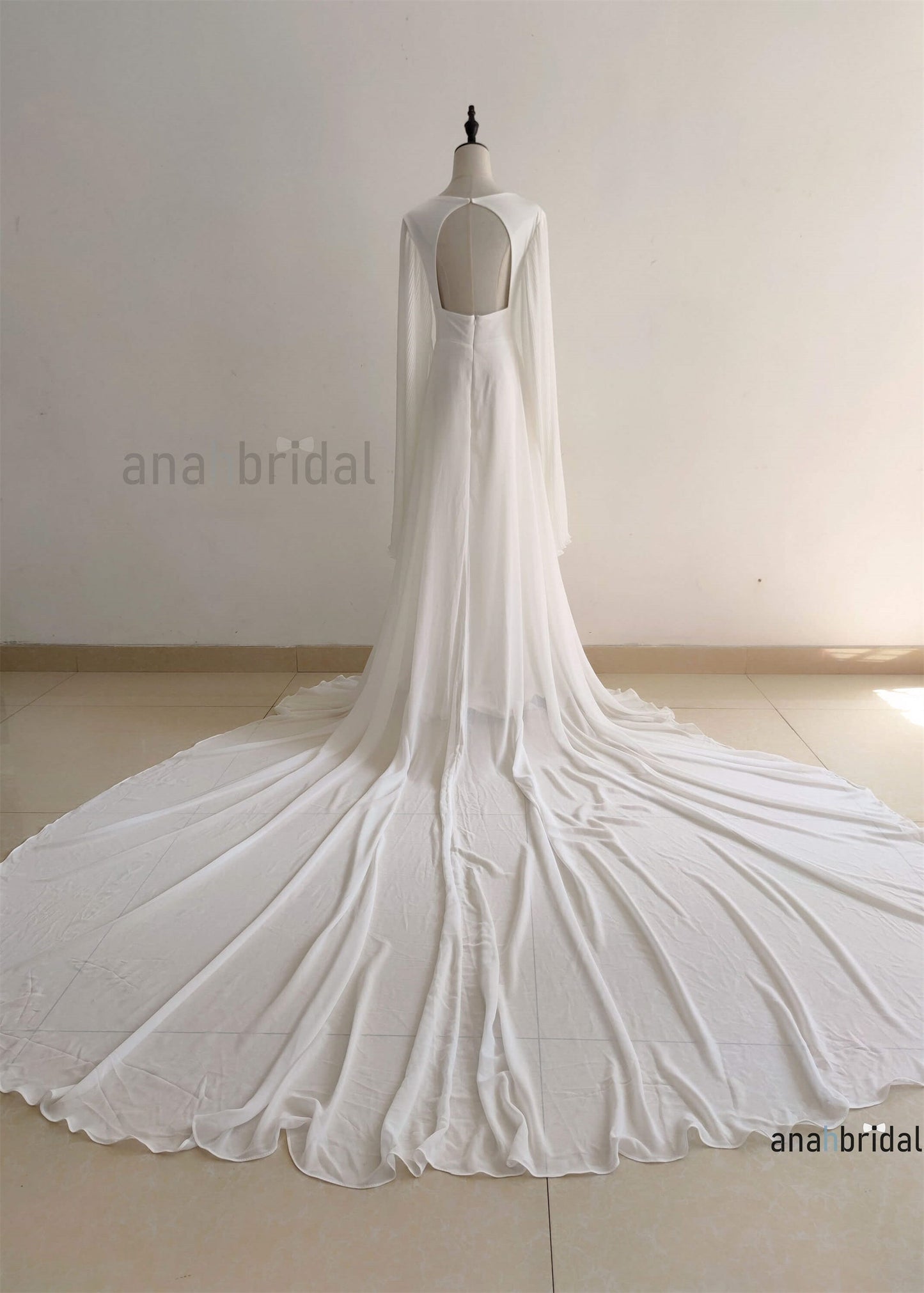 Simple Chiffon Wedding Dress