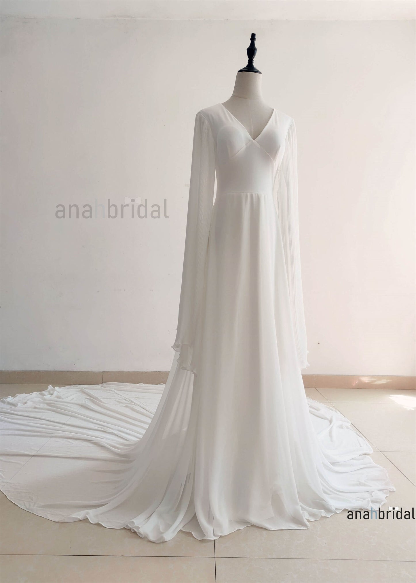 Simple Chiffon Wedding Dress