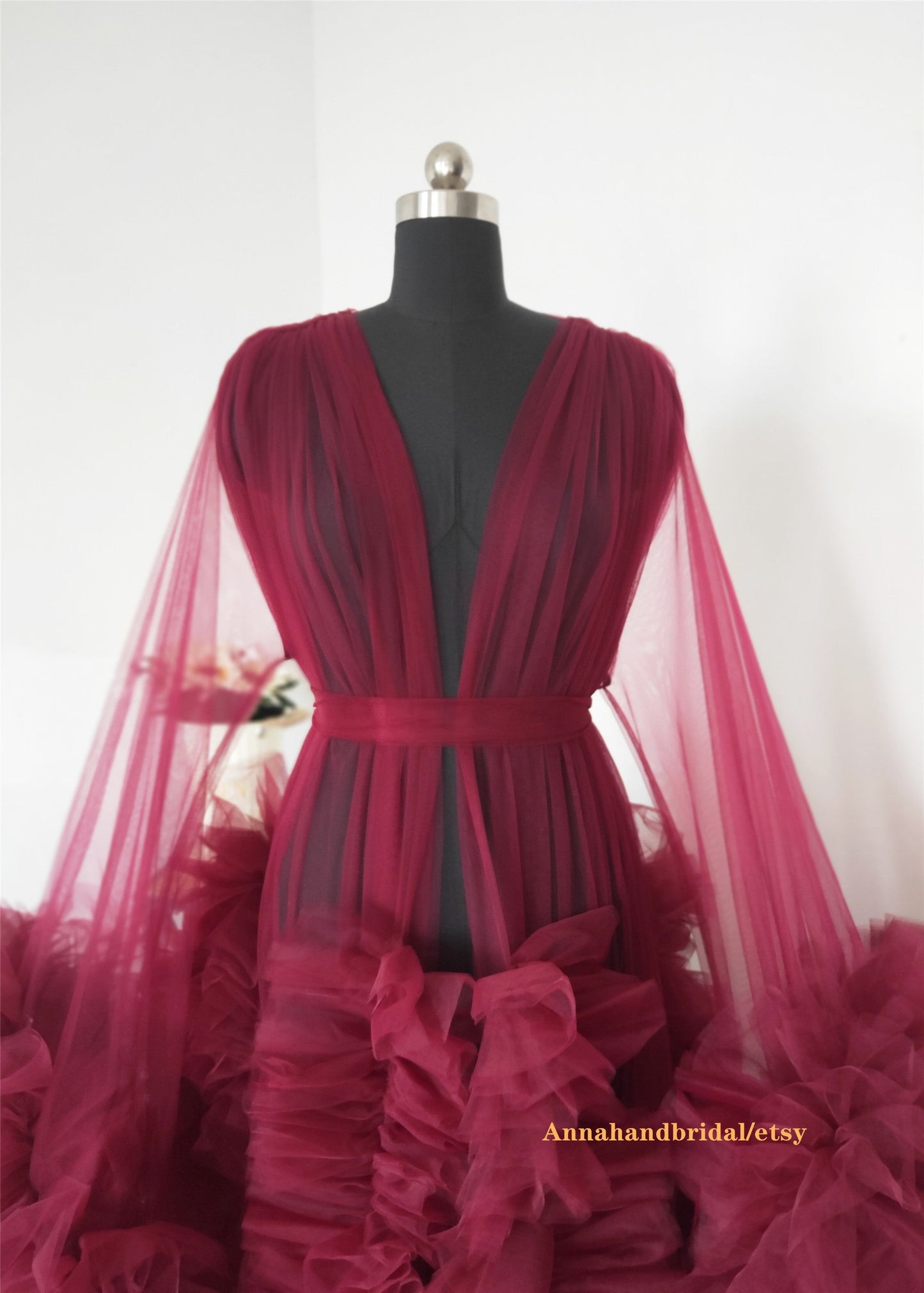 Burgundy Maternity Dress /Photo shot Dress