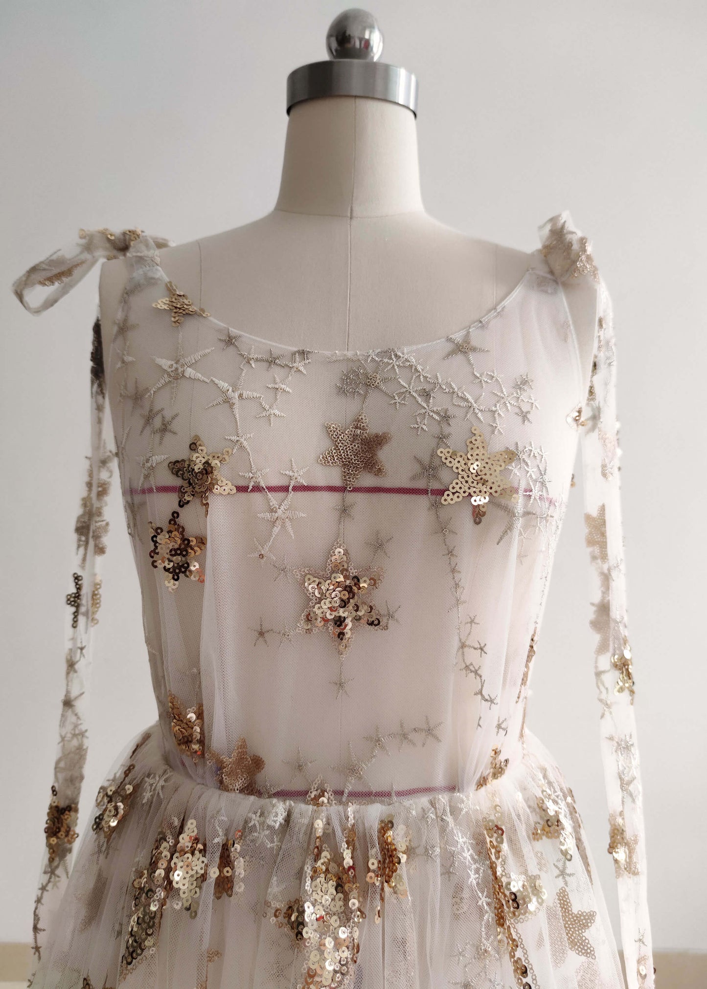 Gold Star Lace Photo Shot Dress
