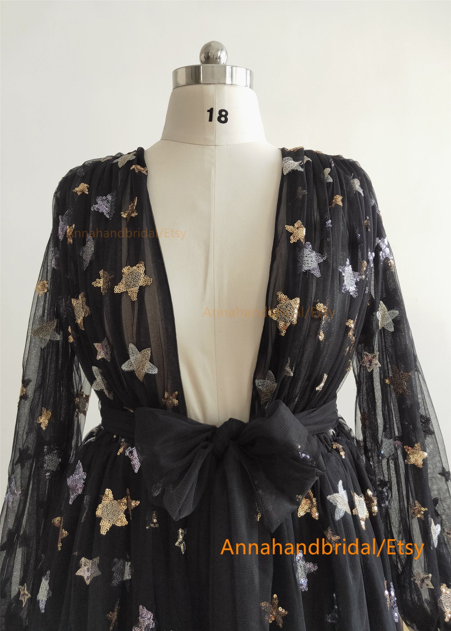 Black Starry Tulle Maternity Dress/Photoshoot Dress