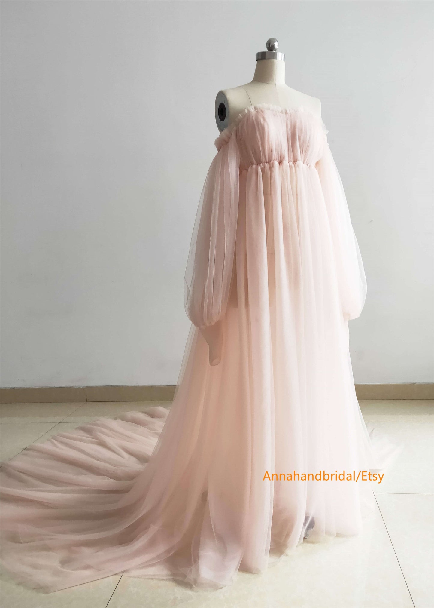 Blush Pink Maternity Dress/Photo Shoot Dress
