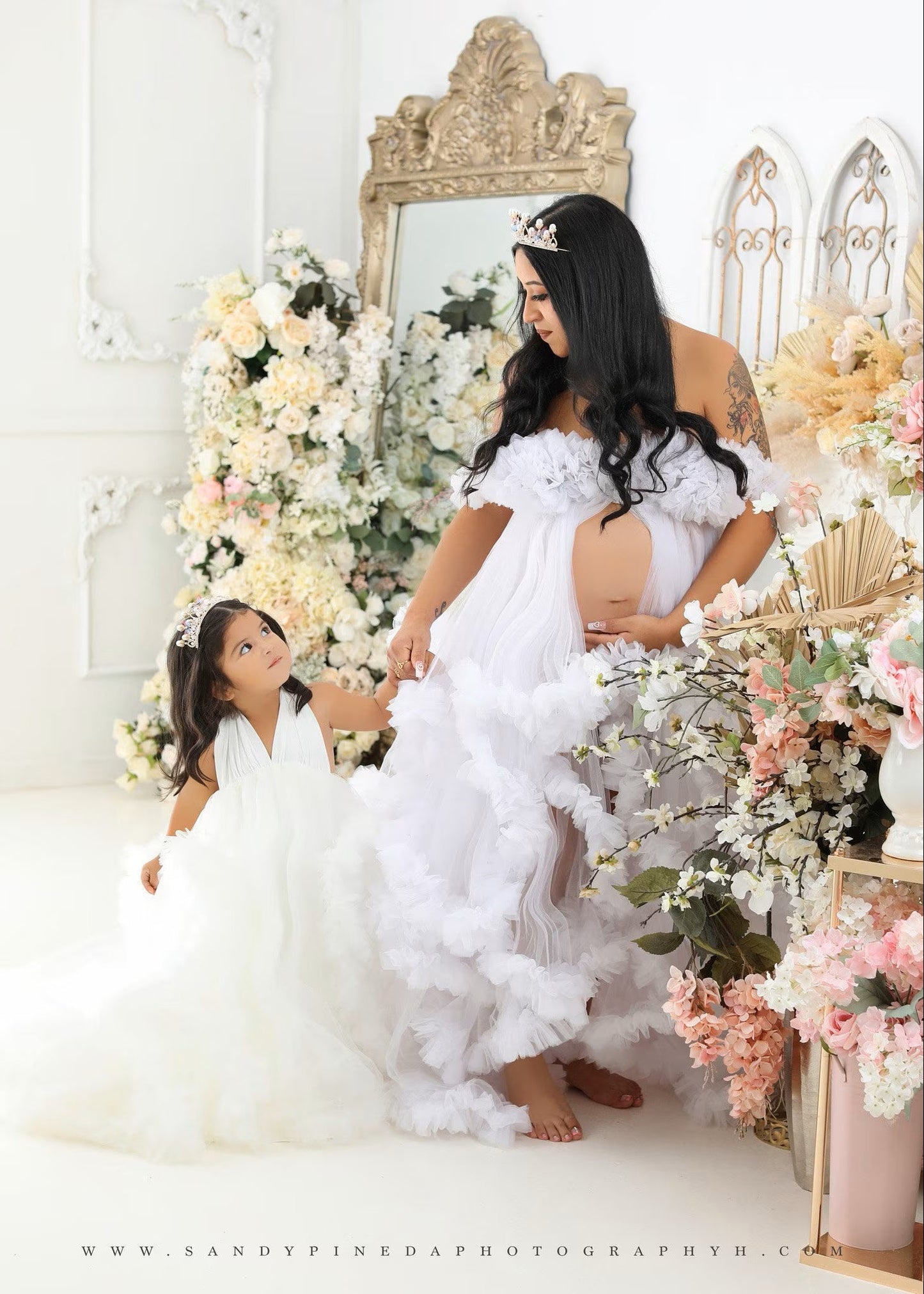 White Kid Photoshoot Dress